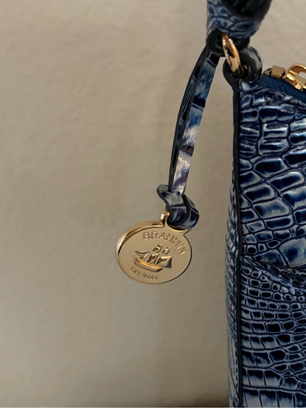 Brahmin Esme Shoulder Bag Coastal Blue Melbourne - Picture 7 of 8